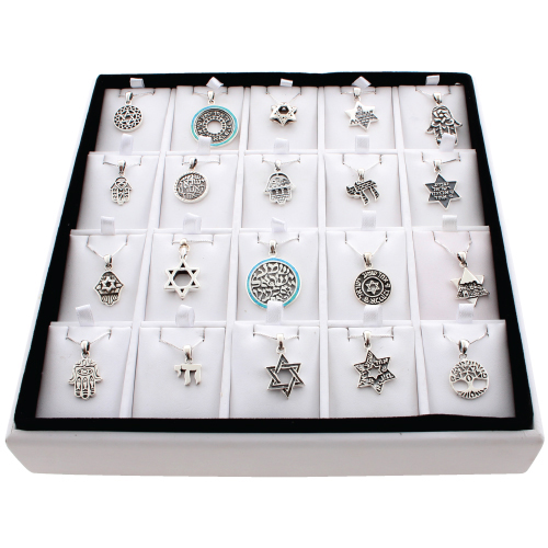 סטנד 20 תליוני יודאיקה יוקרתי עם שרשרת